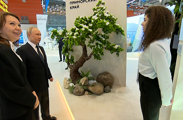 Владимир Путин посетил павильон Приморья на выставке «Россия»
